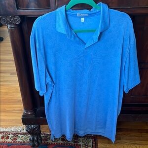 Peter Millar Blue Polo Shirt Vibrant Color Relaxed Fit